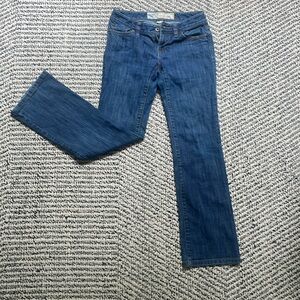 Ann Taylor LOFT curvy boot blue jeans in great condition size 00P